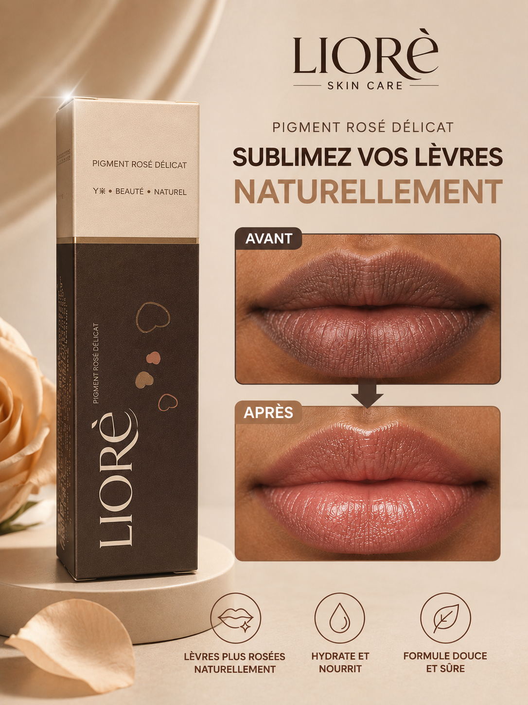 HUILE LEVRES ROSES