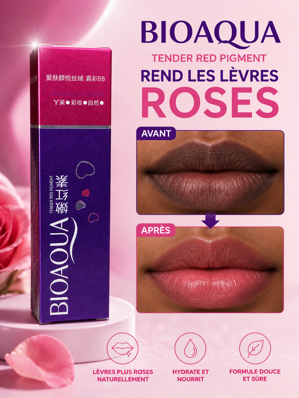 HUILE LEVRES ROSES